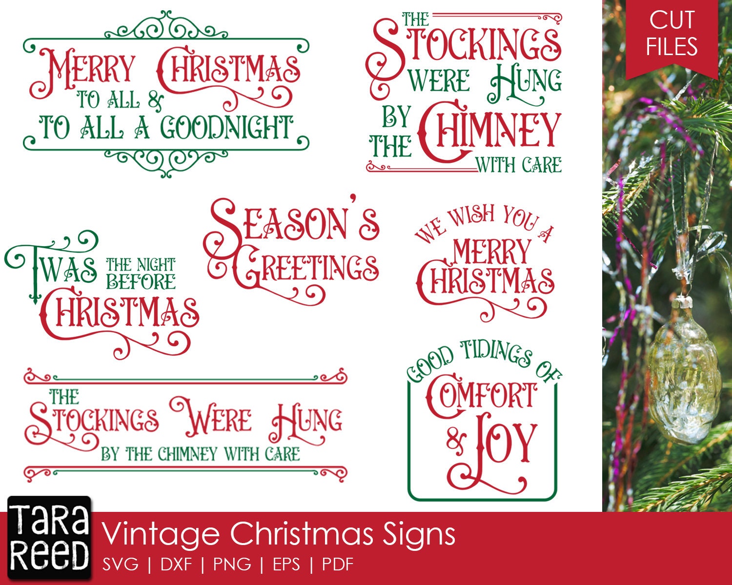 Download Vintage Christmas Signs Christmas Svg And Cut Files For Etsy