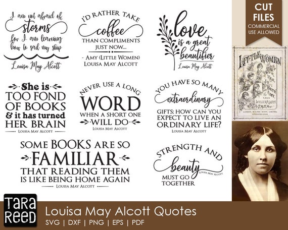Download Louisa May Alcott Quotes Svg And Cut Files For Crafters Etsy