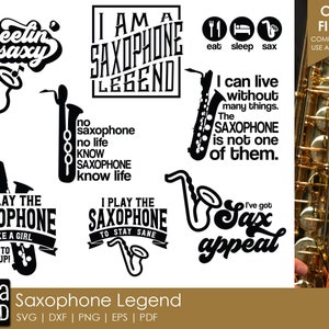 Légende du saxophone - fichiers SVG et coupe saxophone pour les artisans
