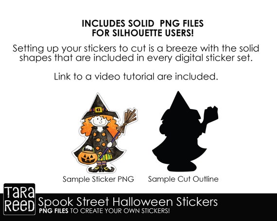 Halloween Spooky Kitty Stickers. Bundle PNG. - Buy t-shirt designs