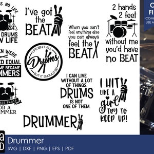 Drummer - Music SVG and Cut Files for Crafters