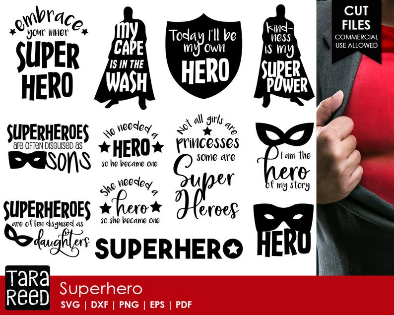 Download Superhero SVG and Cut Files for Crafters | Etsy