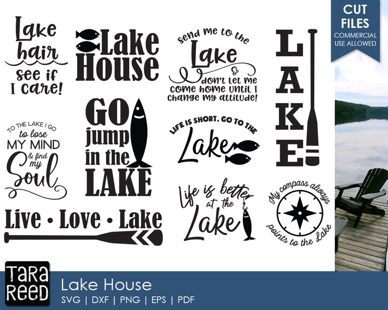 Download Lake House Lake SVG and Cut Files for Crafters | Etsy