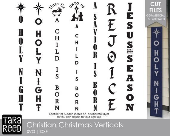 Download Free Christian Christmas Vertical Signs Christmas Svg And Cut Etsy SVG DXF Cut File
