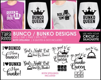 Bunco Queen - Bunco / Bunko SVG and Cut Files for Crafters