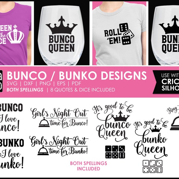 Bunco Queen - Bunco / Bunko SVG and Cut Files for Crafters