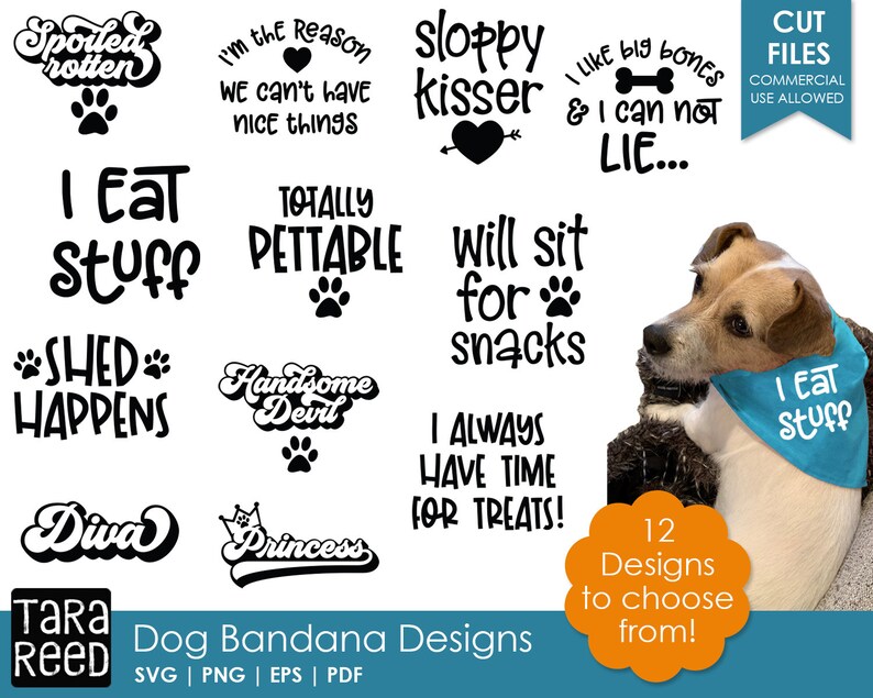 Download Dog Bandana Designs Dog SVG and Cut Files for Crafters | Etsy