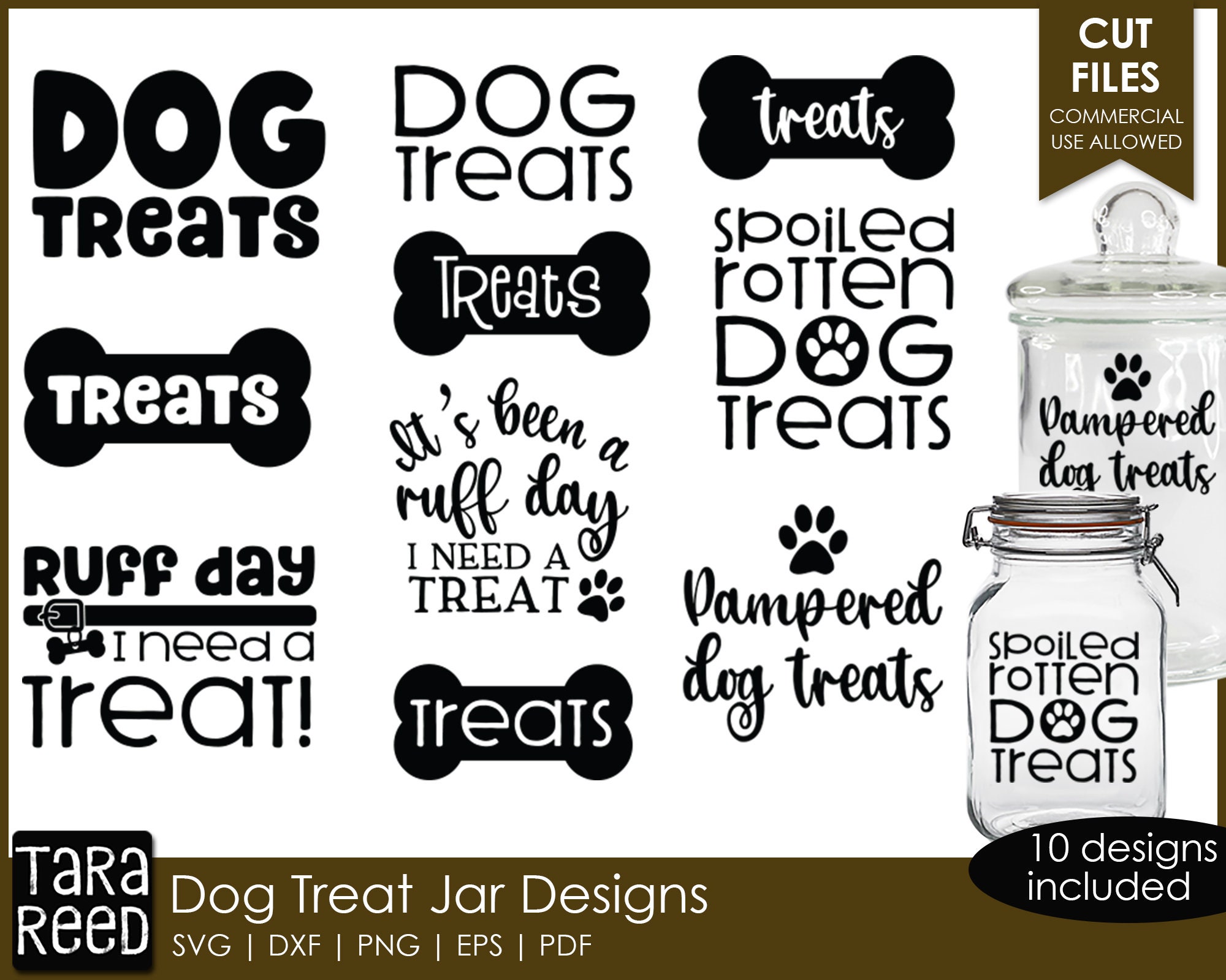 Dog Treat Jar Designs Dog SVG and Cut Files for Crafters Etsy UK