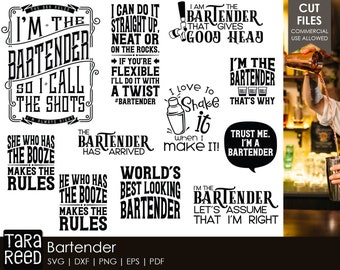 Bartender SVG and Cut Files for Crafters