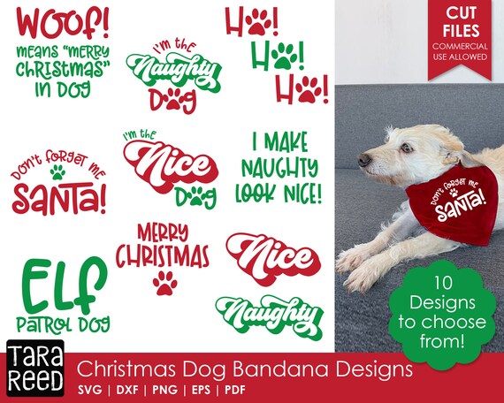 Download Christmas Dog Bandana Designs Christmas Svg And Cut Files Etsy SVG Cut Files