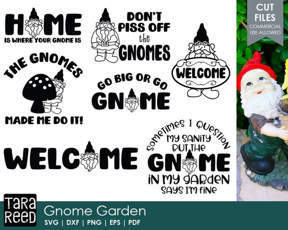 Download Gnome Garden Garden Svg And Cut Files For Crafters Etsy