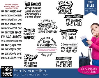 Family Vacation - Vacation SVG and Cut Files for Crafters