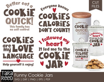 Funny Cookie Jars - Kitchen SVG and Cut Files for Crafters