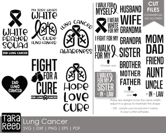 End Lung Cancer Lung Cancer SVG and Cut Files for Crafters | Etsy