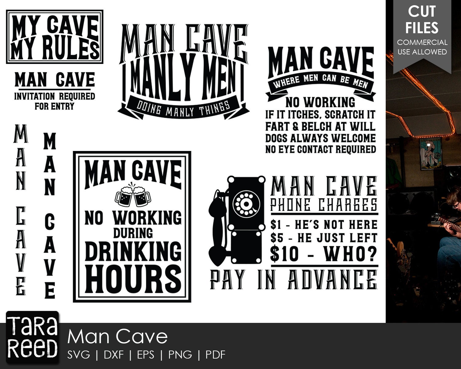 Man Cave SVG and Cut Files for Crafters | Etsy