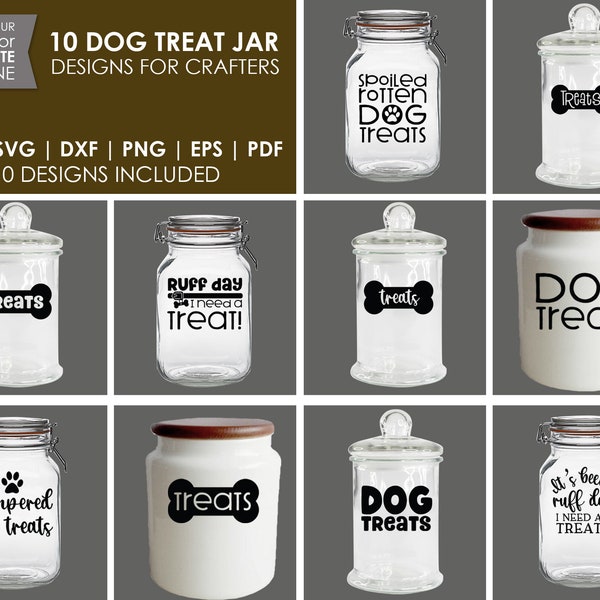Dog Treat Jar Designs - Dog SVG and Cut Files for Crafters