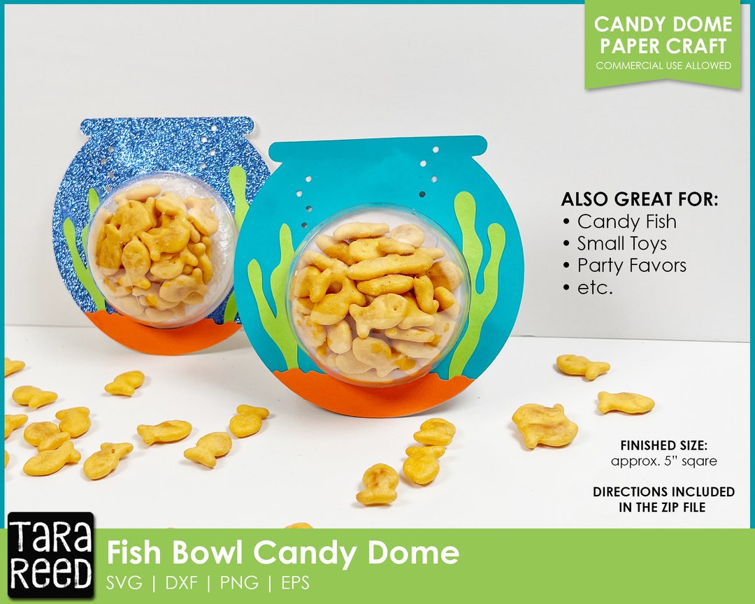 Fish Bowl SVG Fish Bowl Candy Dome Mermaid Party Favor Etsy