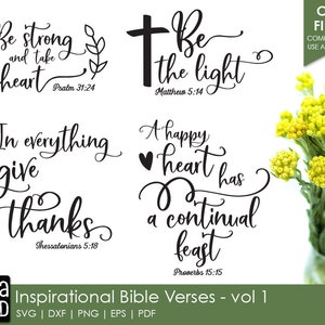 Inspirational  Bible Verse SVG and Cut Files for Crafters
