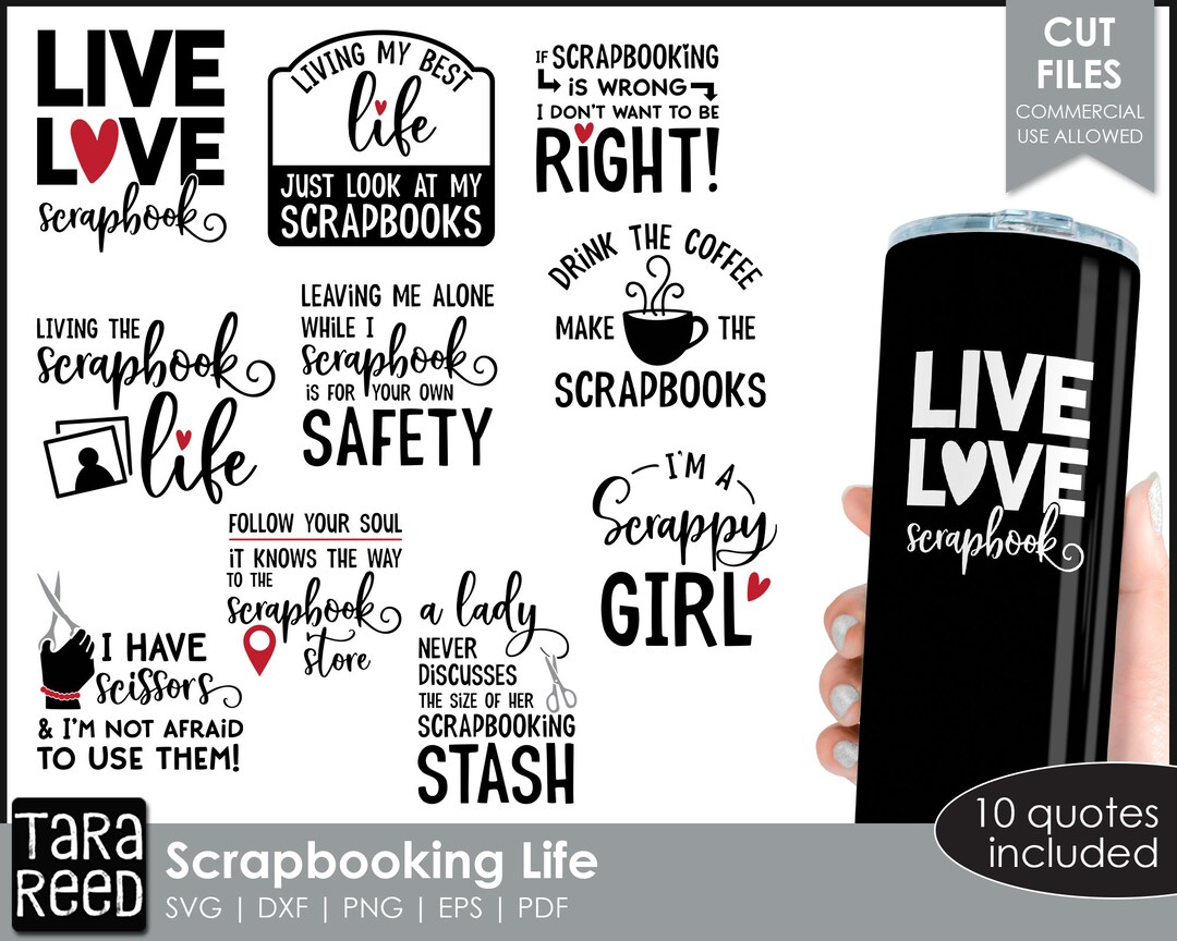 Scrapbooking Quotes for Crafters Scrapbooking Shirts Scrapbook SVG Files for Cricut Etsy
