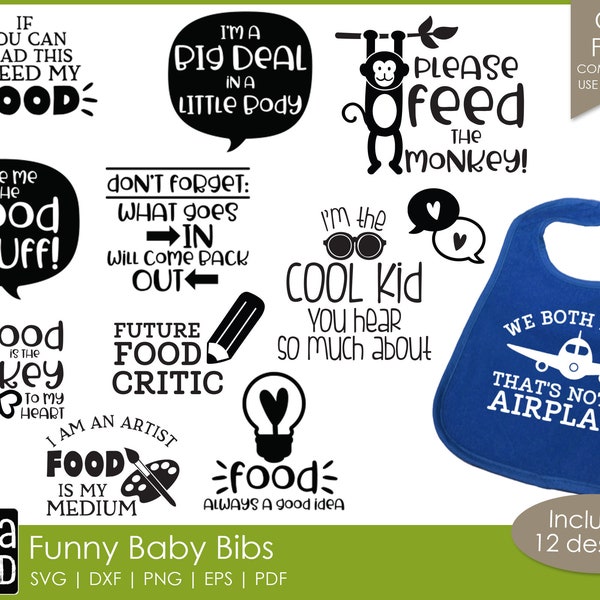 Baby Bibs - Baby SVG and Cut Files for Crafters