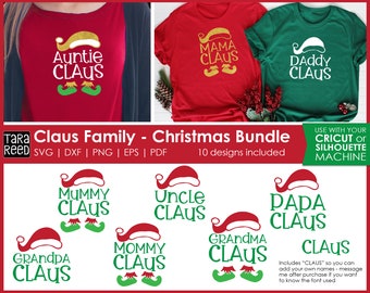 Claus Family - Christmas SVG and Cut Files | Family Christmas Shirts