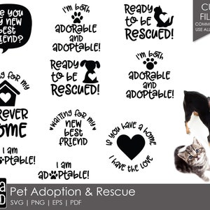 Adoption et sauvetage d'animaux de compagnie - Fichiers SVG et coupés pour les artisans