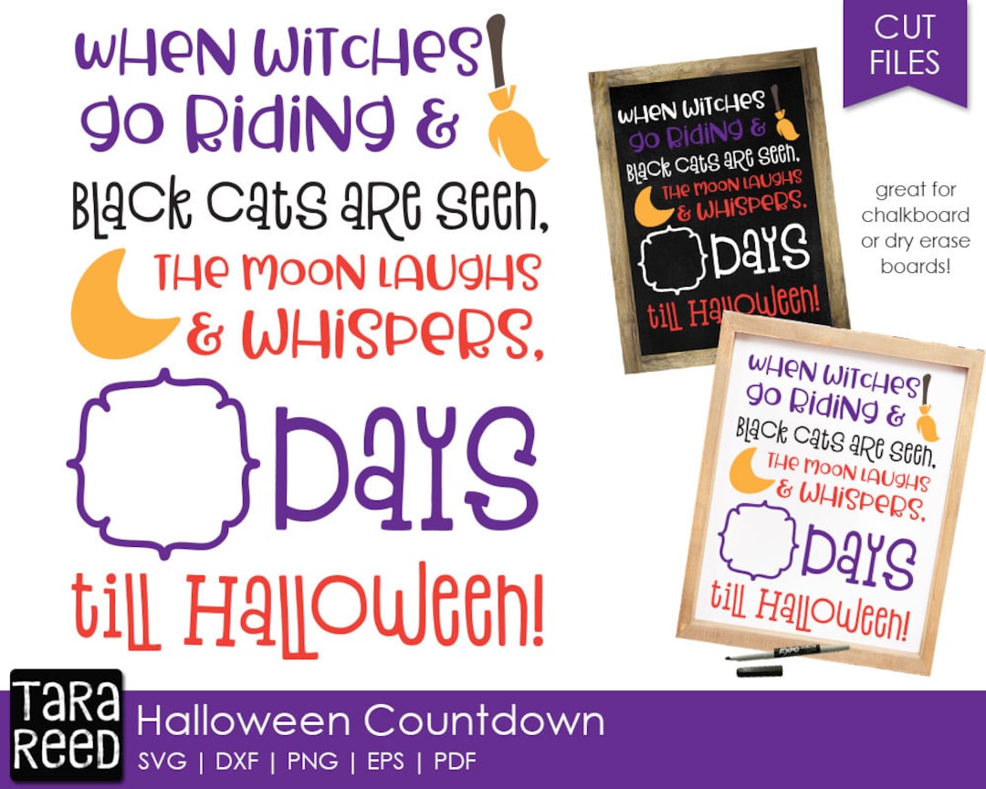 Halloween Countdown SVG and Cut Files for Crafters - Etsy