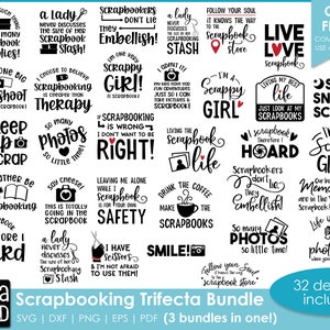 Mega lot de citations de scrapbooking pour les artisans | Chemises de scrapbooking | Fichiers SVG de scrapbooking pour Cricut