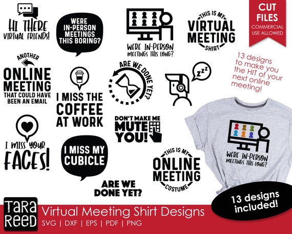 Download Virtual Meeting Shirt Designs Work Svg And Cut Files For Etsy