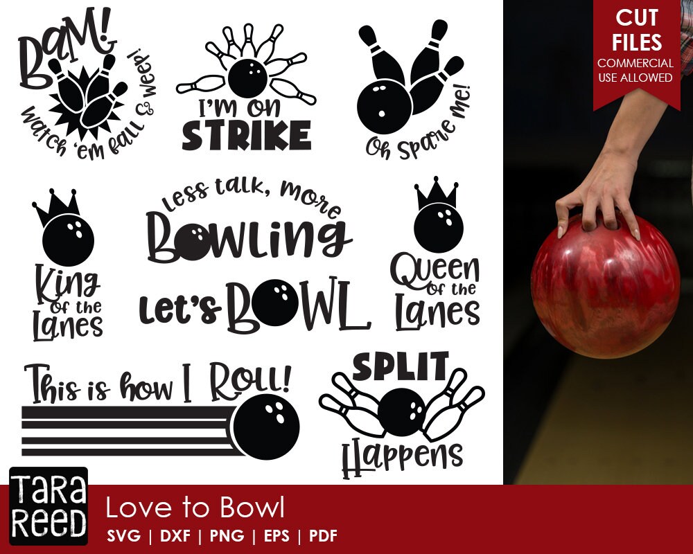 Bowling SVG and Cut Files for Crafters Etsy
