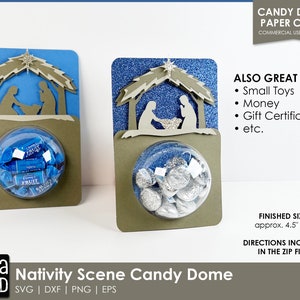 Scena Narodzenia Candy Dome SVG | religijne dzieci Boże Narodzenie svg