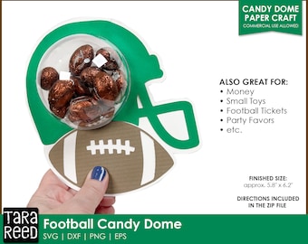 Cúpula de caramelo de fútbol SVG / Recuerdo de fiesta, regalo para entrenador (archivo digital)