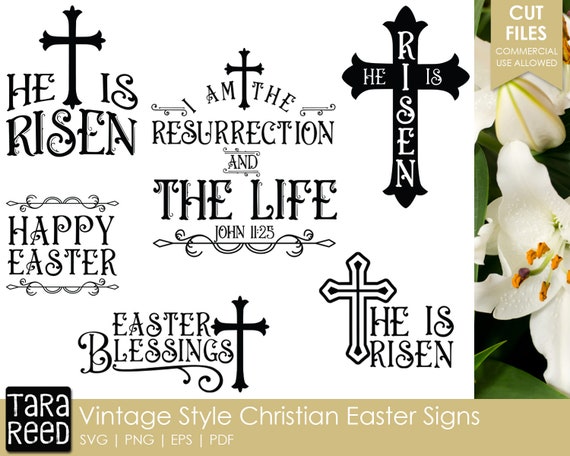 Download Vintage Christian Easter Signs Easter Svg And Cut Files For Etsy