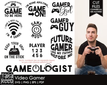 Gamer svg / Video Gamer svg / Video Games svg / svg bundle / svg files / svg for Cricut / svg for Silhouette / cut files