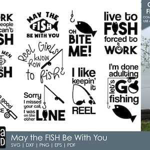 Che il pesce sia con te - File SVG e di taglio per la pesca per gli artigiani