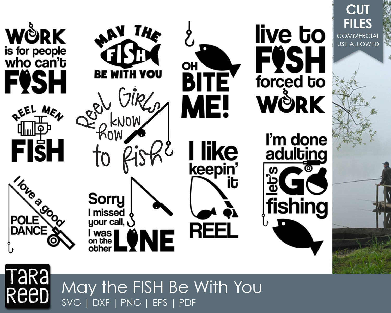 Download May the Fish be with You Fishing SVG and Cut Files for | Etsy