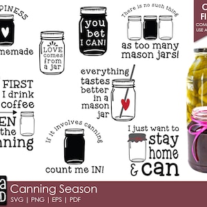 Canning Season - Food SVG and Cut Files for Crafters