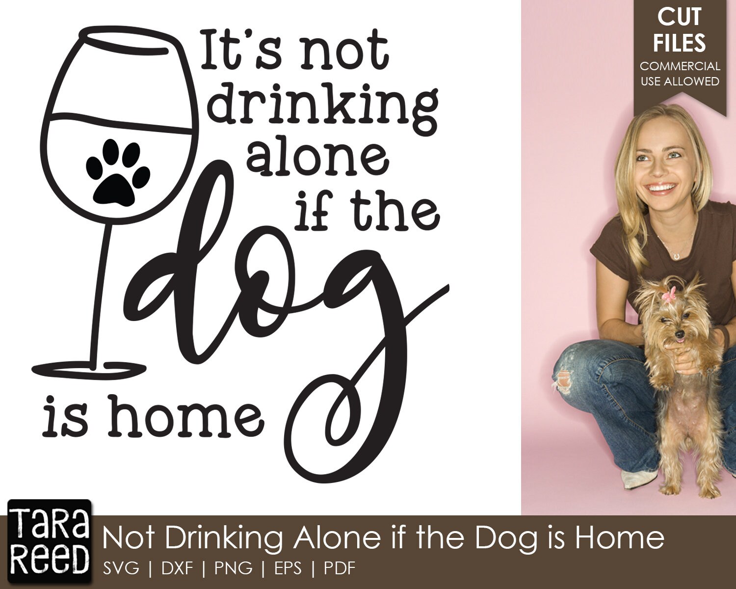 Wine Glass Jumbo 20oz Funny It's Not Drinking Alone If The DOGS Are Home 