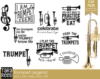 Trumpet Svg, Music Svg Cut File, Musician Clipart, Svg Cut File for ...