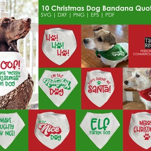 Christmas Dog Bandana Designs - Christmas SVG and Cut Files for Crafters