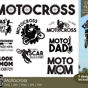 Arquivos SVG e de corte de motocross para artesãos