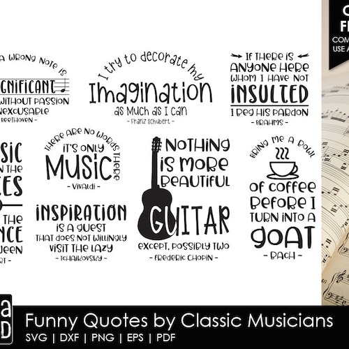 Funny Quotes by Classic Musicians Music SVG and Cut Files - Etsy Funny Quotes by Classic Musicians Music SVG and Cut Files - Etsy
