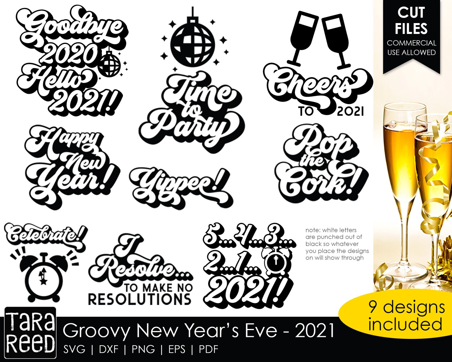 New Year's Eve 2021 SVG and Cut Files for Crafters Etsy