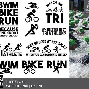 Triatlon-svg- en snijbestanden voor hobbyisten