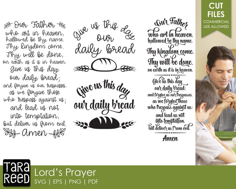 The Lord's Prayer - Bible Verse SVG and Cut Files for Crafters - Etsy ...