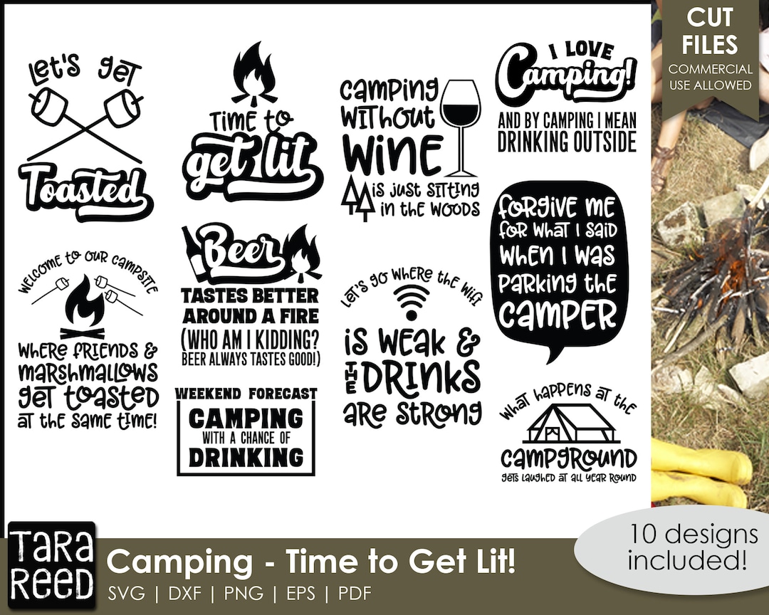 Camping SVG Files for Cricut or Silhouette Funny Camping