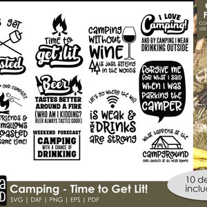 Archivos SVG de camping para Cricut o Silhouette / Camisetas divertidas de camping