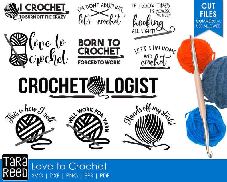 Download Love to Crochet Crochet SVG and Cut Files for Crafters | Etsy