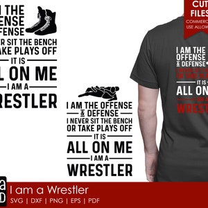 Eu sou um lutador - Wrestling SVG e arquivos cortados para artesãos