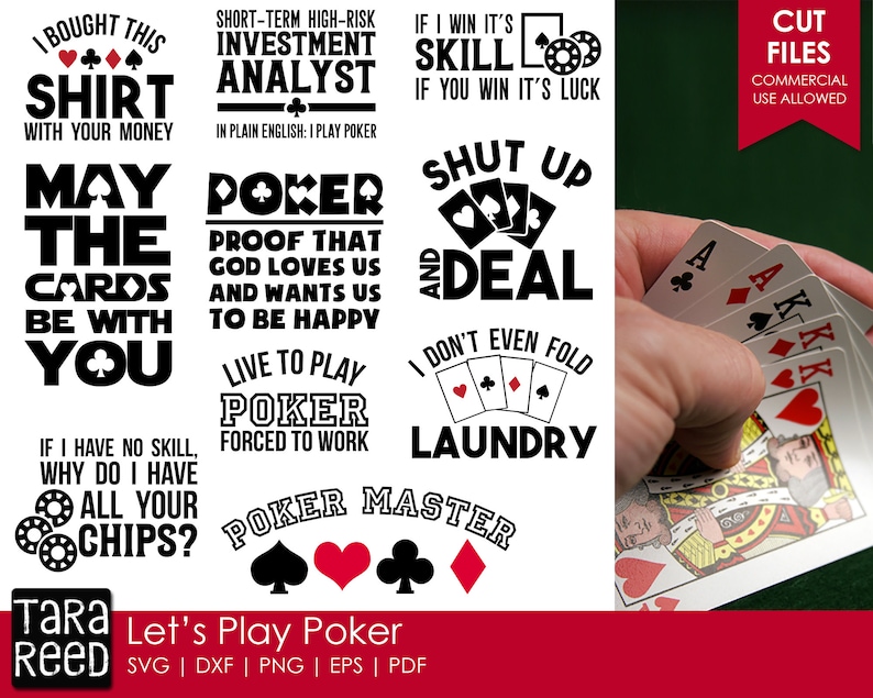 Poker SVG and Cut Files for Crafters Etsy